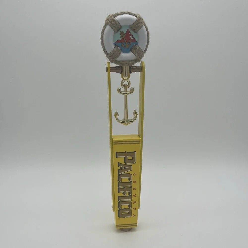 PACIFICO SWINGING BRASS ANCHOR LIFE PRESERVER NAUTICAL beer tap handle. MEXICO